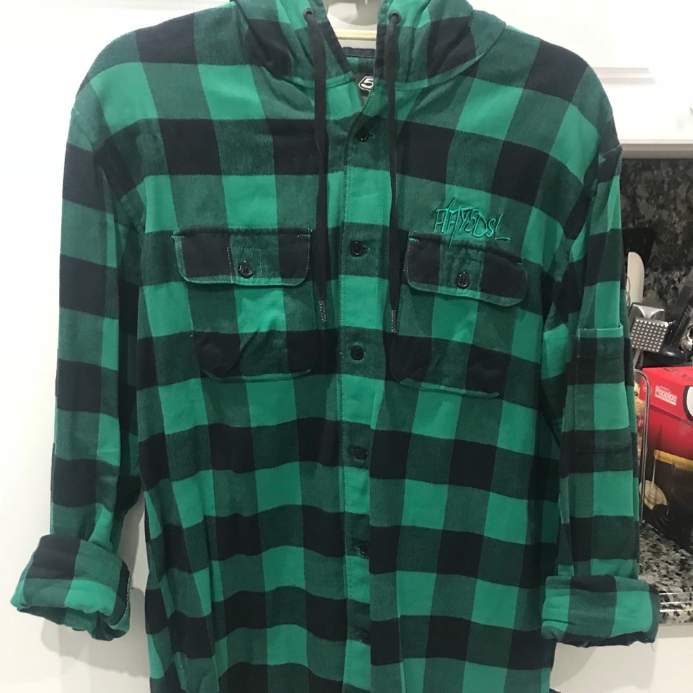 55DSL Plaid Flannel Button Down Rare